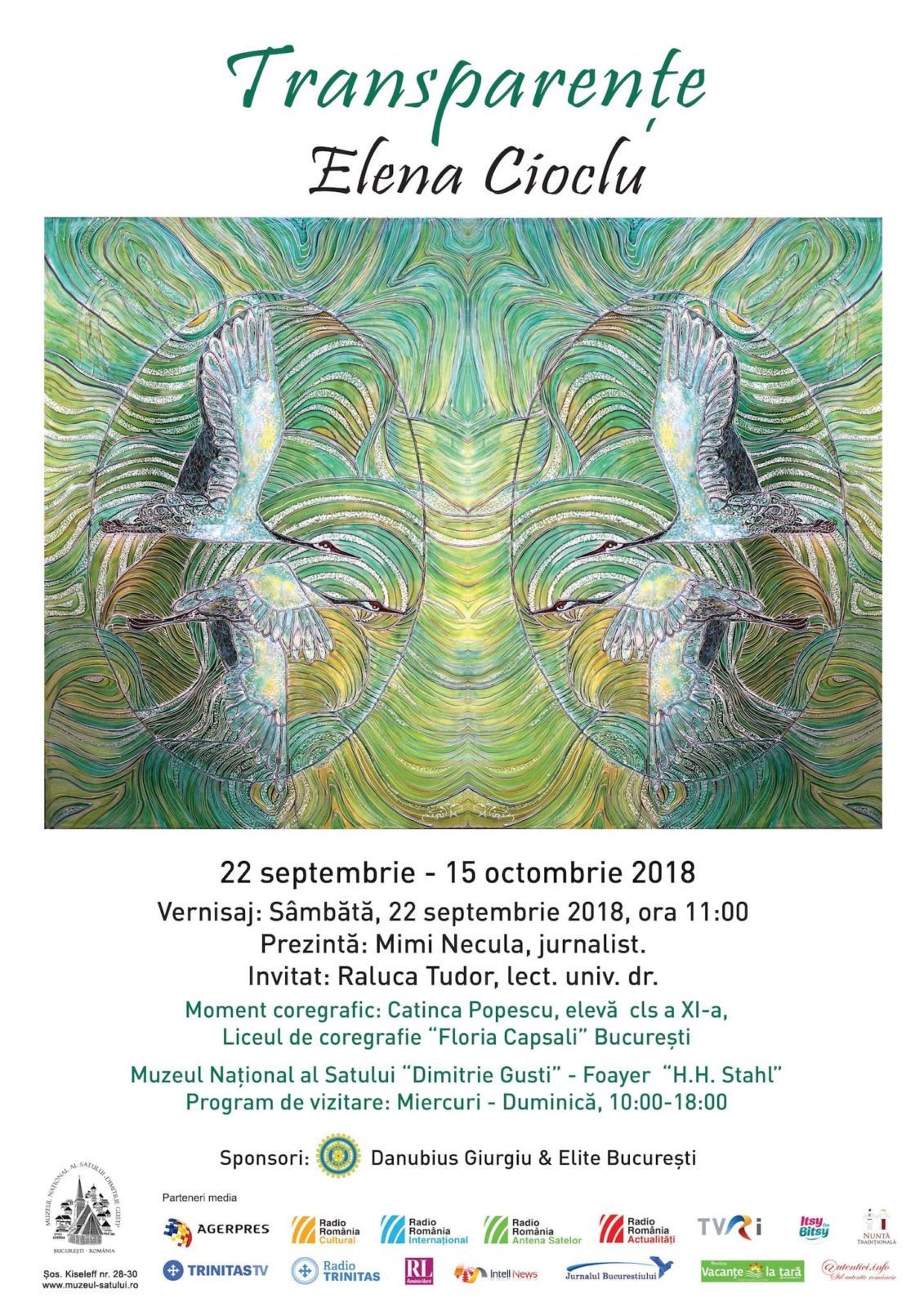 Afiș eveniment - Expoziţia de artă plastică „Transparenţe” – Muzeului Național al Satului „Dimitrie Gusti”